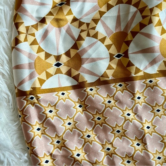 House Of Harlow 1960 X Revolve NWT Boho  Satin Cut Out Dress Retro Print Small - Picture 6 of 16